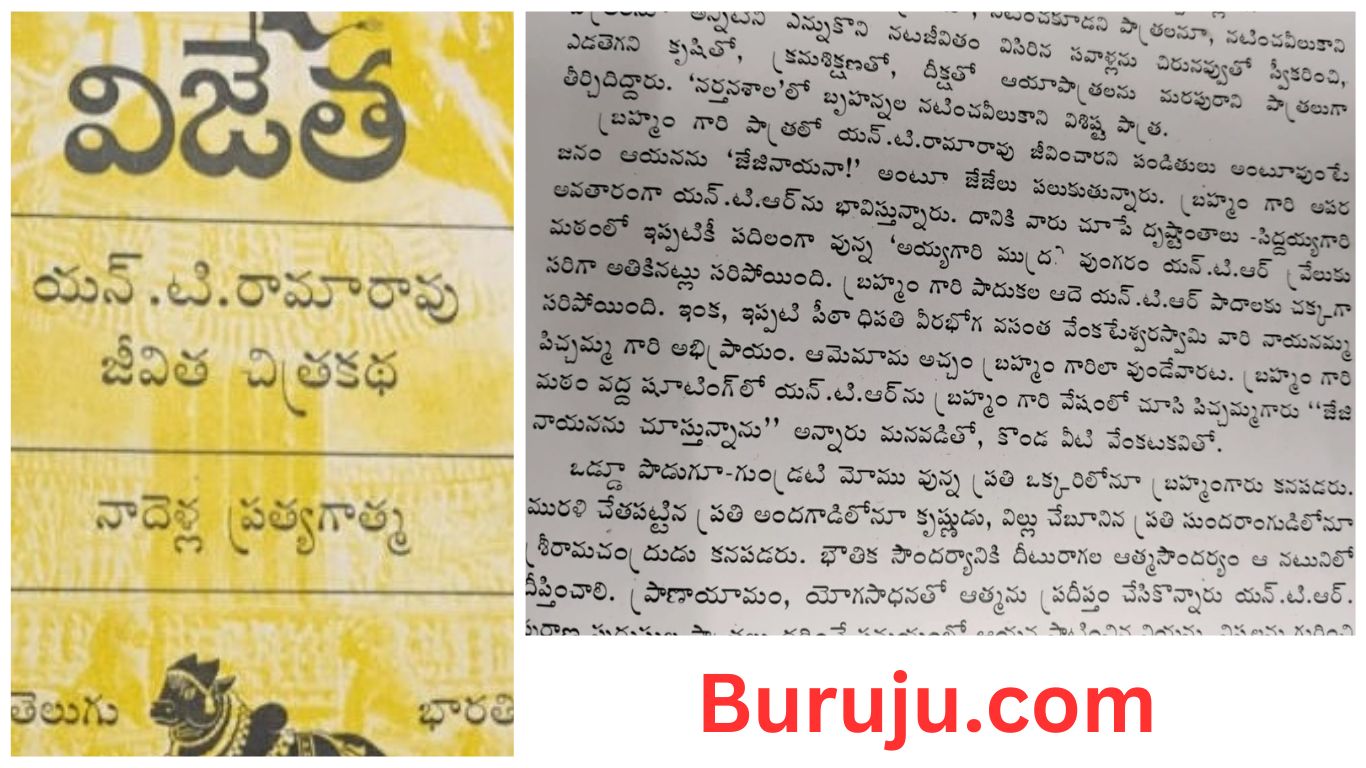1989లో వెలువడిన ‘విజేత’ సంకలనంలో  బ్రహ్మంగారి ఉంగరం , పాదుకల కొలతలు ఎన్టీఆర్ కొలతలు ఒకేలా ఉన్నాయని వివరించిన పేరా ఇదే